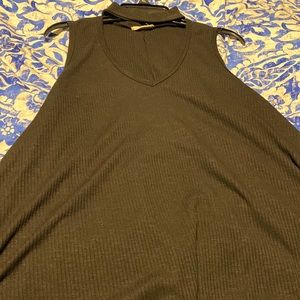 Womens v neck flowy shirt with built in choker collar